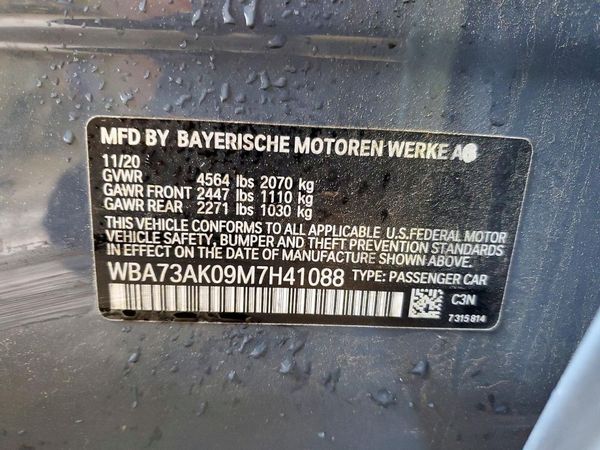 2021 BMW 2 SERIES xDrive GC — VINS