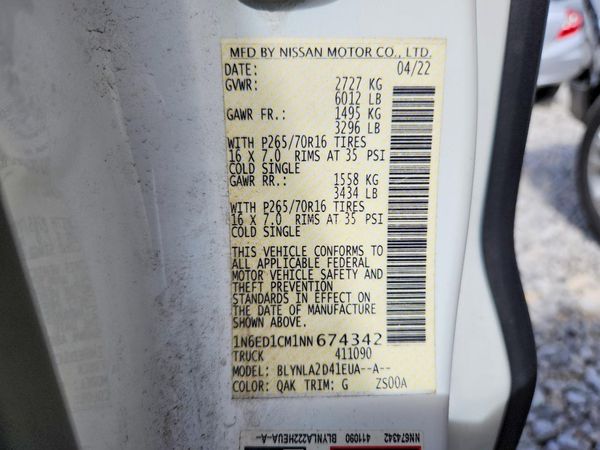 2022 NISSAN FRONTIER