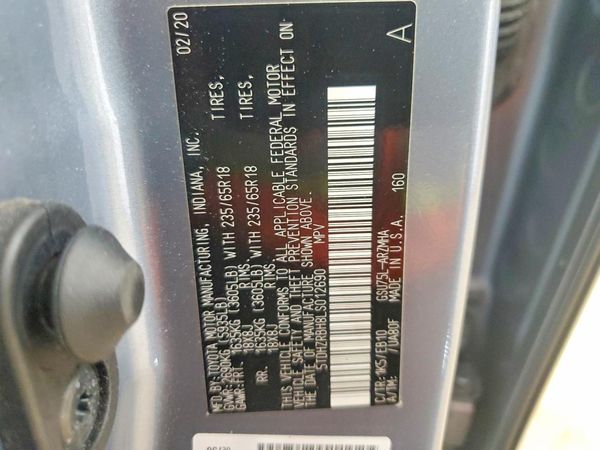 2020 TOYOTA HIGHLANDER XLE Nav