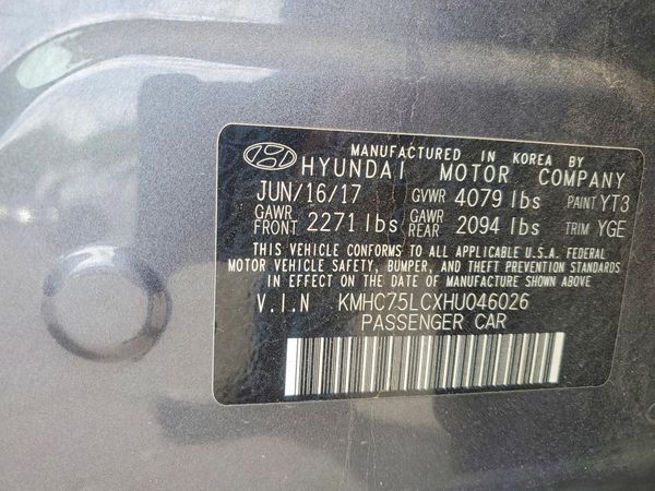 2017 HYUNDAI IONIQ Blue