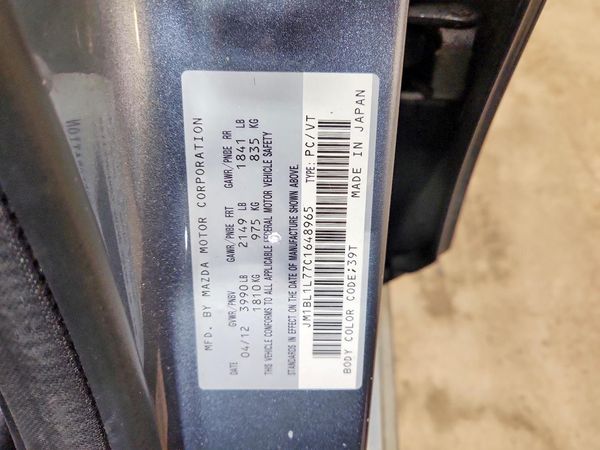 2012 MAZDA 3 Touring/GS