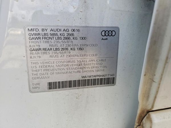 2017 AUDI Q5 S Line quattro Prestige
