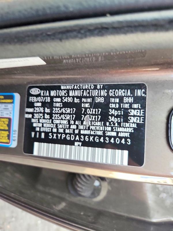 2019 KIA SORENTO L, LX, S