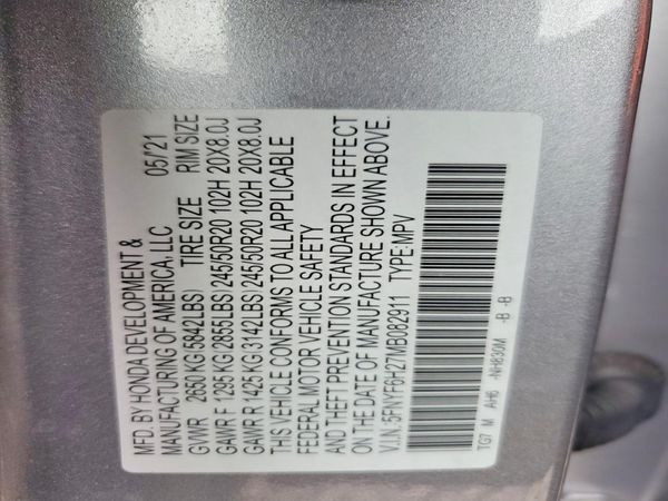 2021 HONDA PILOT SE