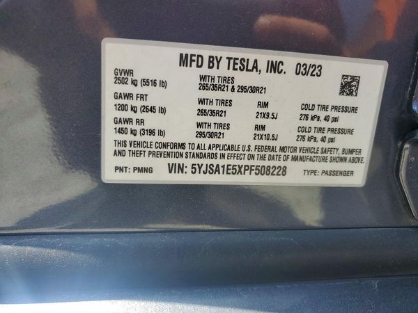 2023 TESLA MODEL S