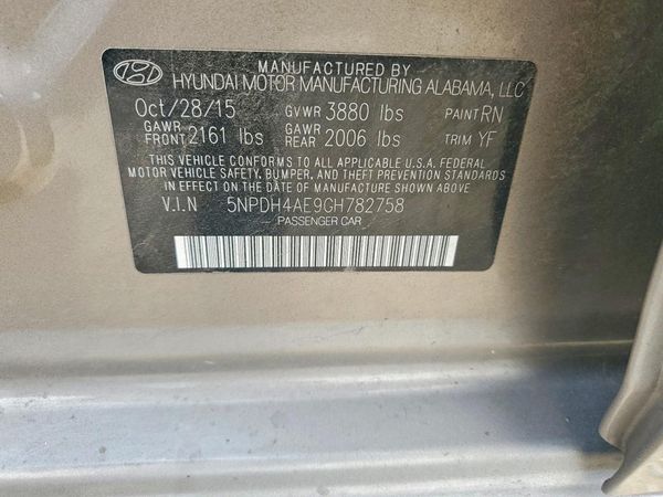 2016 HYUNDAI ELANTRA