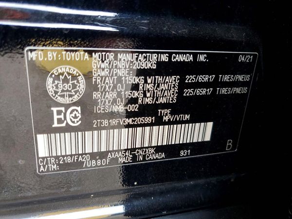 2021 TOYOTA RAV4 XLE Premium HV