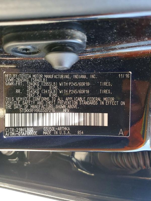 2016 TOYOTA HIGHLANDER Base/Hybrid