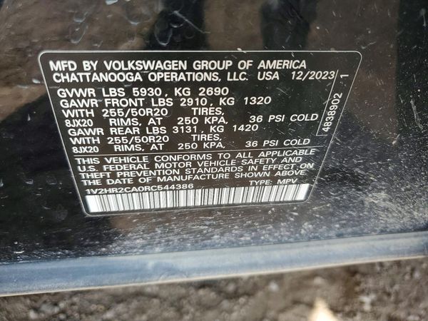 2024 VOLKSWAGEN ATLAS 4Motion SE