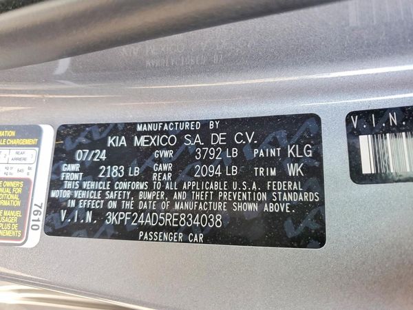 2024 KIA FORTE LX, LXS