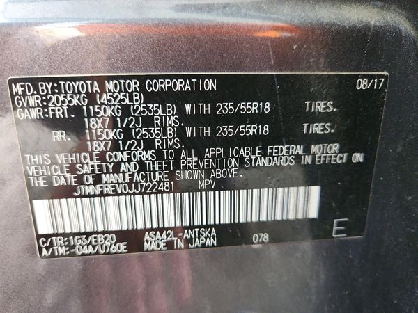 2018 TOYOTA RAV4 SE