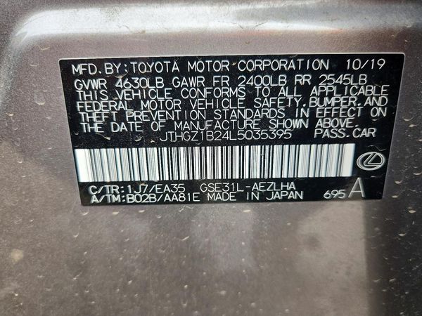 2020 LEXUS IS 350 F SPort