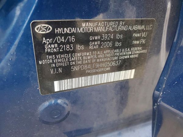 2017 HYUNDAI ELANTRA
