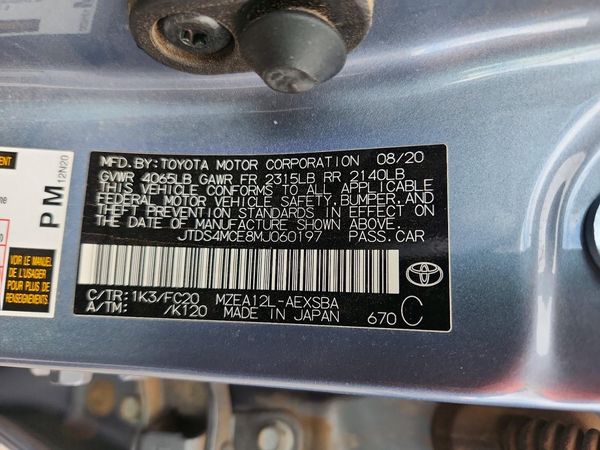 2021 TOYOTA COROLLA