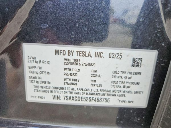 2025 TESLA MODEL X