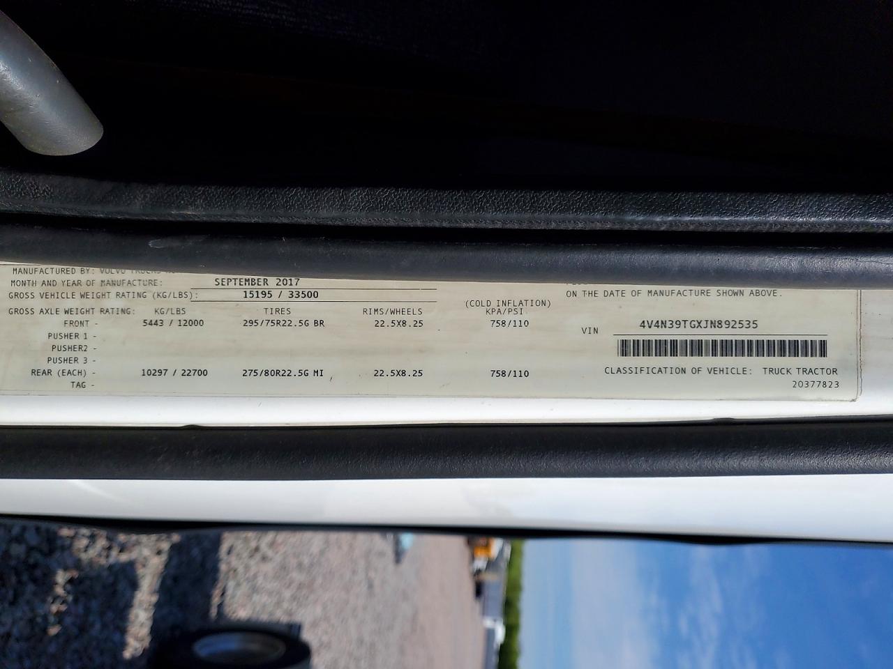 2018 VOLVO VNL