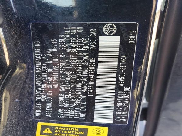 2015 TOYOTA CAMRY