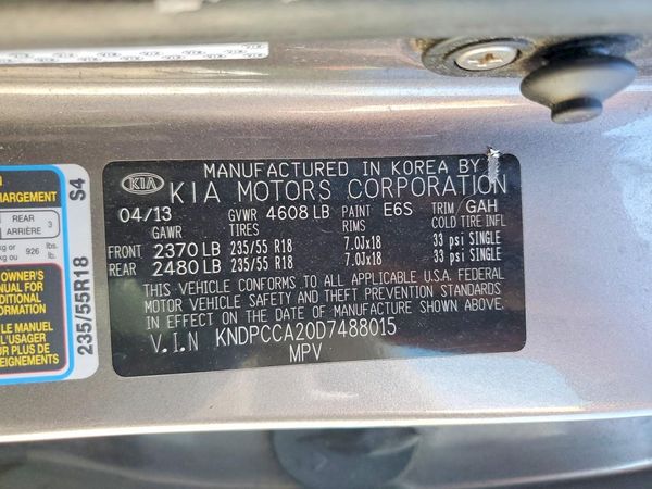 2013 KIA SPORTAGE EX/SX
