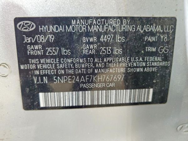 2019 HYUNDAI SONATA