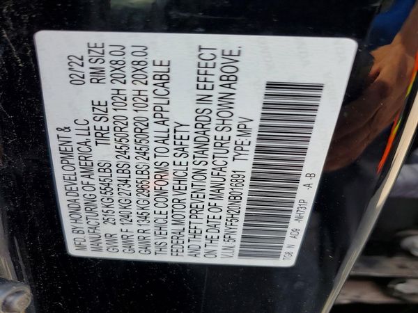 2022 HONDA PILOT