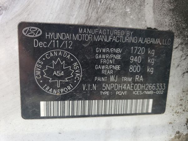 2013 HYUNDAI ELANTRA