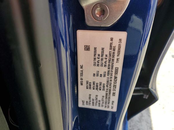 2022 TESLA MODEL 3 — VINS