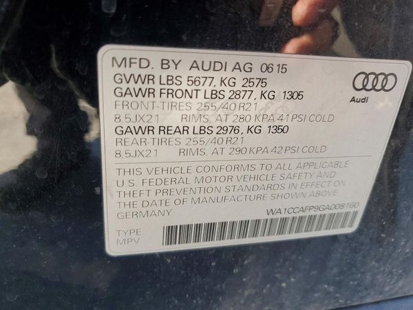 2016 AUDI SQ5
