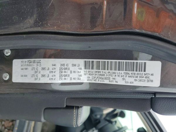 2016 JEEP CHEROKEE Latitude/Longitude/North