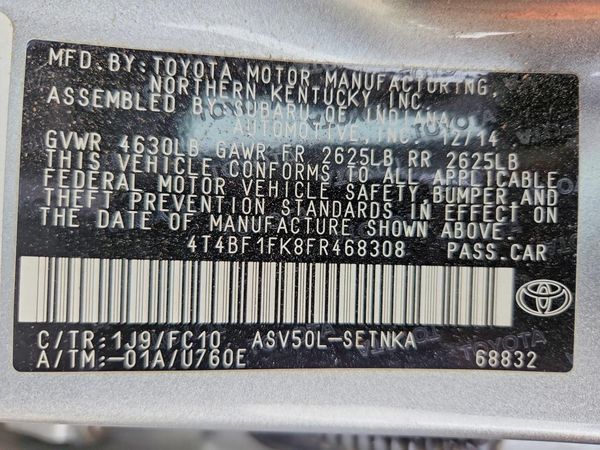 2015 TOYOTA CAMRY