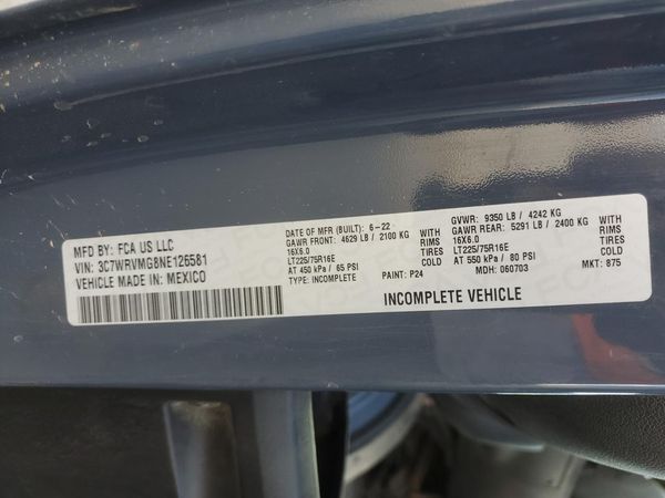 2022 RAM PROMASTER 1500