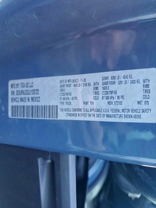 2020 RAM PRO MASTER VF