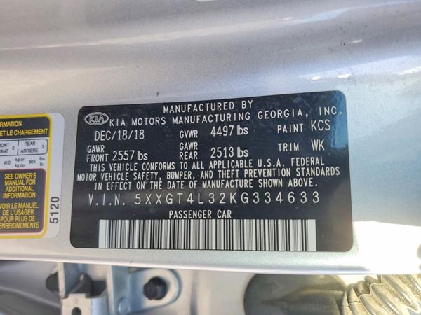 2019 KIA OPTIMA LX, S