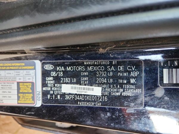 2019 KIA FORTE S/GT Line