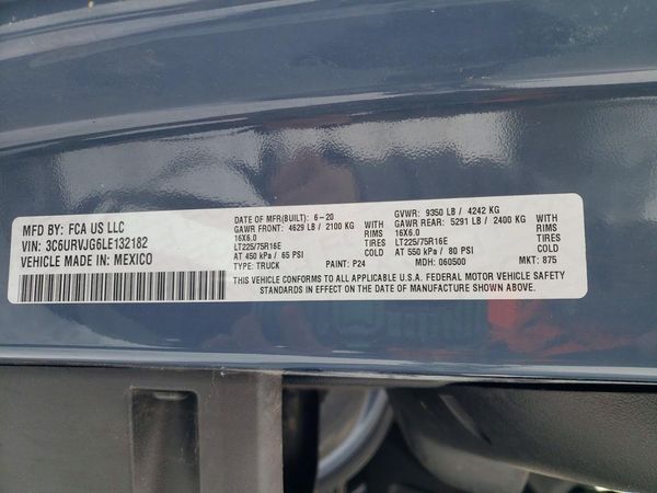 2020 RAM PROMASTER 1500 VF