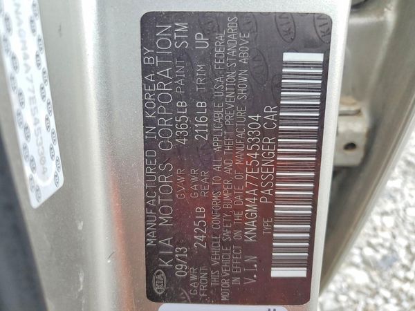 2014 KIA OPTIMA 2.4 LX STD/Conv