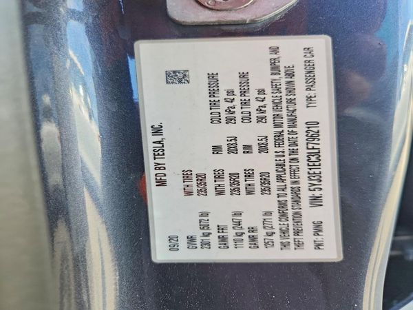 2020 TESLA MODEL 3