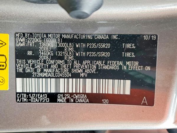 2020 LEXUS RX