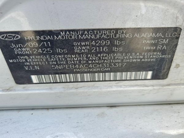 2012 HYUNDAI SONATA Middle-low level