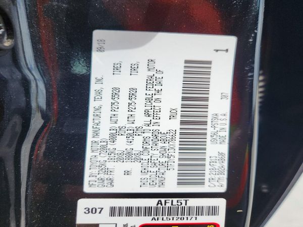 2019 TOYOTA TUNDRA SR5 Grade