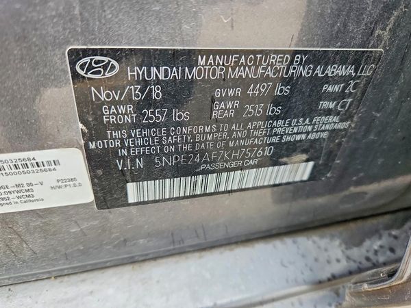 2019 HYUNDAI SONATA Eco Turbo, SE