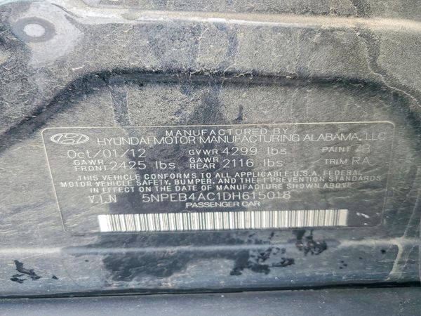 2013 HYUNDAI SONATA