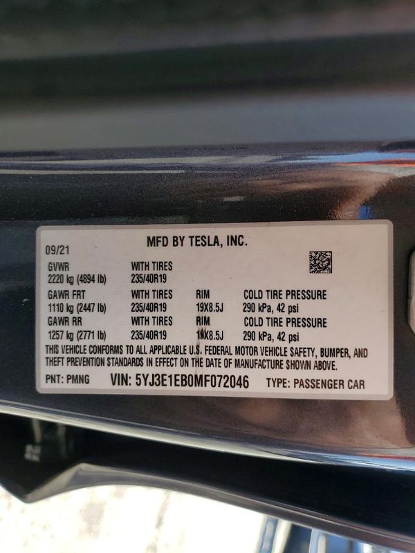 2021 TESLA MODEL 3