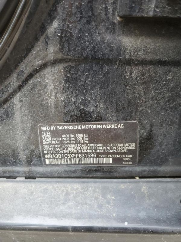 2015 BMW 3 SERIES 320i — VINS