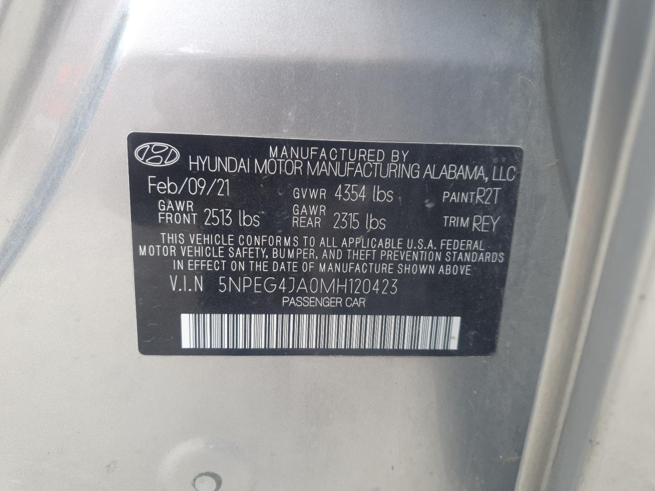 2021 HYUNDAI SONATA SE