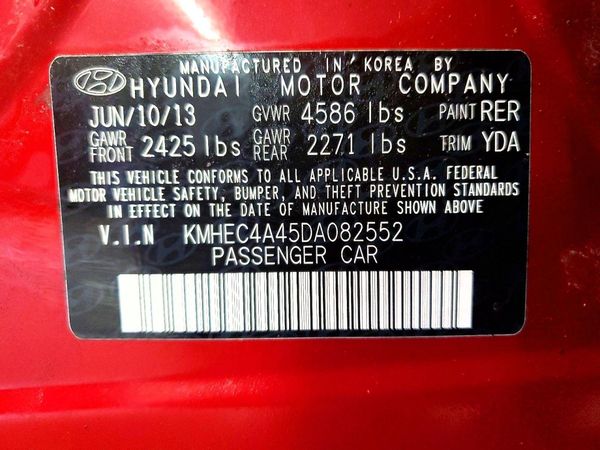 2013 HYUNDAI SONATA
