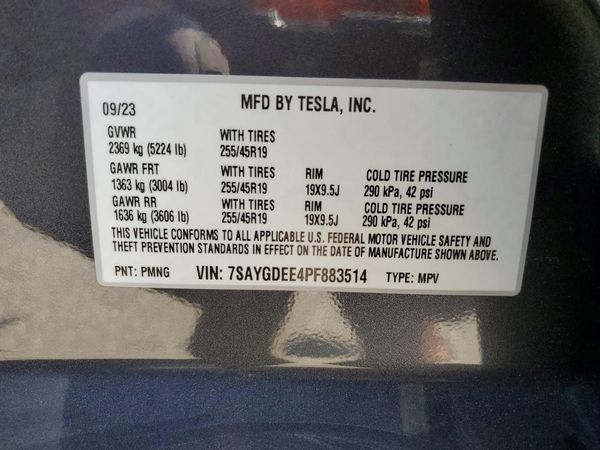 2023 TESLA MODEL Y