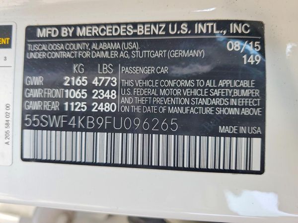 2015 MERCEDES-BENZ C