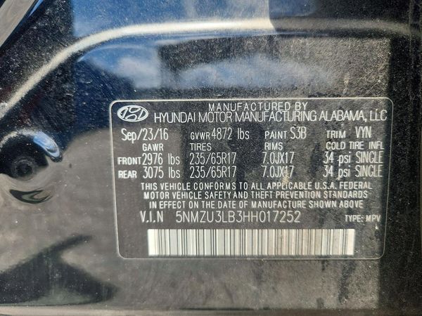 2017 HYUNDAI SANTA FE SPORT