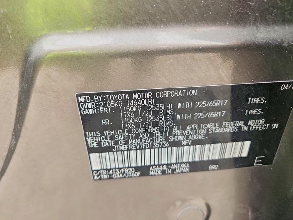 2015 TOYOTA RAV4 LE (X Grade)