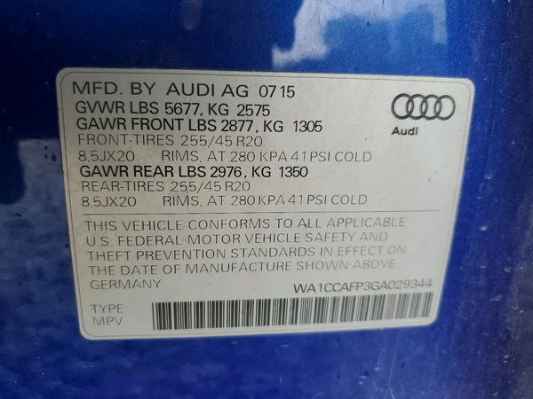 2016 AUDI SQ5 quattro Premium Plus